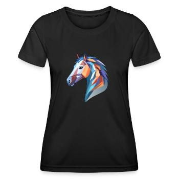 Pferdekopf - Frauen Funktions-T-Shirt - Schwarz - Vorne - AI Model Female 172 light (172cm)