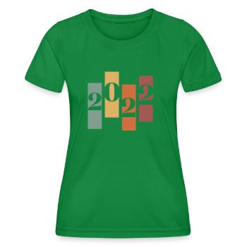 2022 Vintage Retro - Women's Functional T-Shirt - kelly green - Front - AI Model Female 172 dark (172cm)