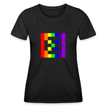 Grille 10X10 08 - T-shirt sport Femme - noir - Devant - AI Model Female 172 light (172cm)