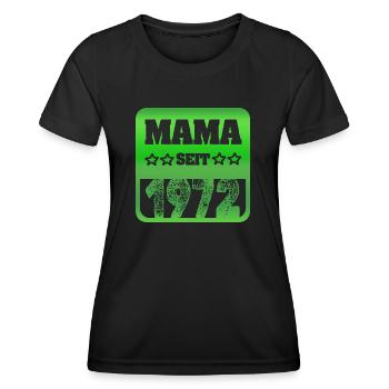 Mutter 1972 - Frauen Funktions-T-Shirt - Schwarz - Vorne - AI Model Female 172 light (172cm)