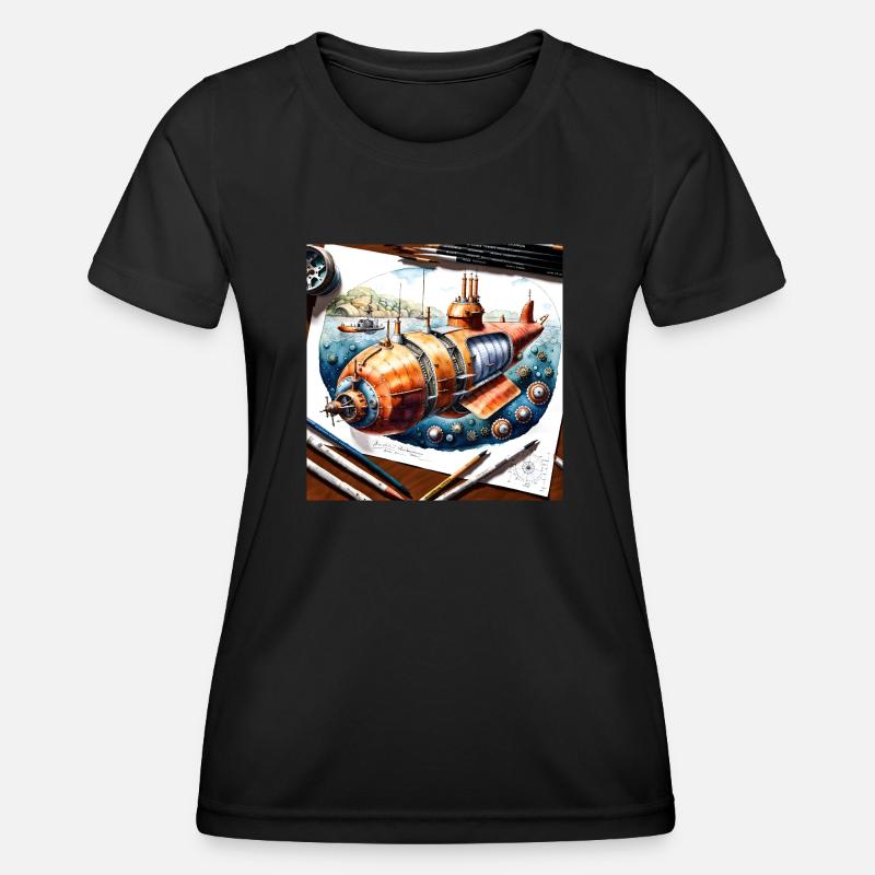 Submarine #6 - Women's Functional T-Shirt - black