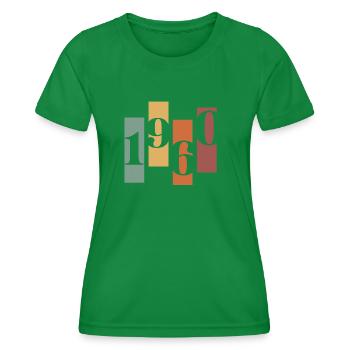 1960er Vintage Retro Möbel - Frauen Funktions-T-Shirt - Kelly Green - Vorne - AI Model Female 172 dark (172cm)