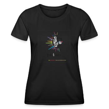 we care - Women's Functional T-Shirt - black - Front - AI Model Female 172 light (172cm)