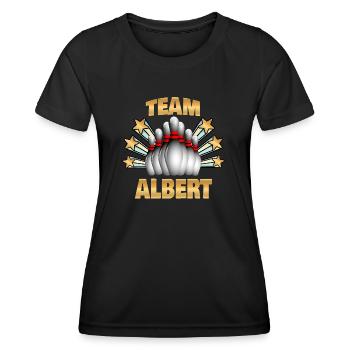 Bowling Albert - T-shirt sport Femme - noir - Devant - AI Model Female 172 light (172cm)