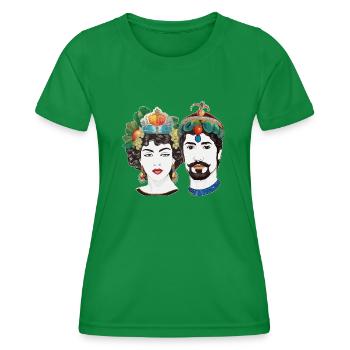 Teste di Moro - T-shirt sport Femme - vert - Devant - AI Model Female 172 dark (172cm)