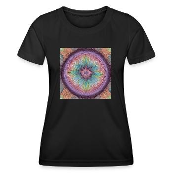 Pattern pastel1 - Women's Functional T-Shirt - black - Front - AI Model Female 172 light (172cm)