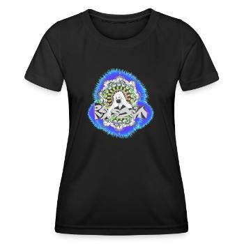 Graffiti - Street Art Mandala - T-shirt sport Femme - noir - Devant - AI Model Female 172 light (172cm)