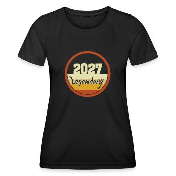 Year 2027 - Women's Functional T-Shirt - black - Front - AI Model Female 172 light (172cm)