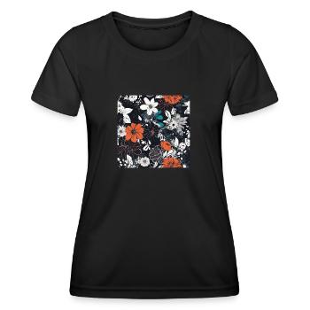Dark Flowers - Women's Functional T-Shirt - black - Front - AI Model Female 172 light (172cm)