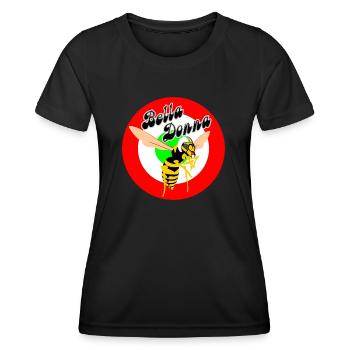 Guêpe Mod Cible Rouge Cocarde Bella Donna - T-shirt sport Femme - noir - Devant - AI Model Female 172 light (172cm)