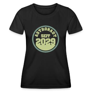 2029 - Frauen Funktions-T-Shirt - Schwarz - Vorne - AI Model Female 172 light (172cm)