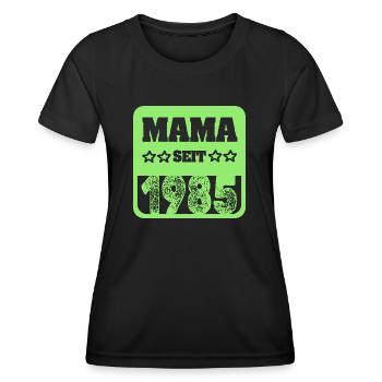 1985 - Frauen Funktions-T-Shirt - Schwarz - Vorne - AI Model Female 172 light (172cm)