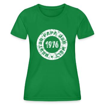 1976 - Frauen Funktions-T-Shirt - Kelly Green - Vorne - AI Model Female 172 dark (172cm)