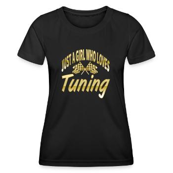 Tuning - Frauen Funktions-T-Shirt - Schwarz - Vorne - AI Model Female 172 light (172cm)