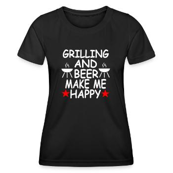 Griller - T-shirt sport Femme - noir - Devant - AI Model Female 172 light (172cm)