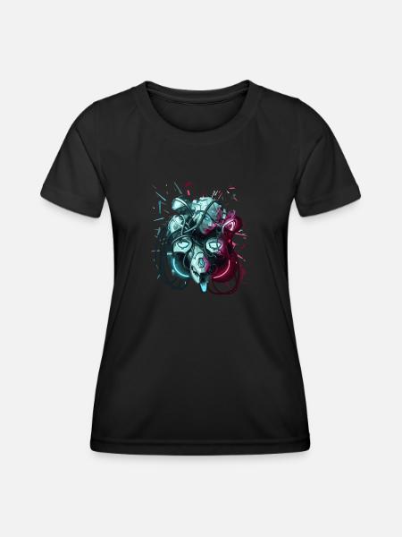 Robot woman - Women's Functional T-Shirt - black