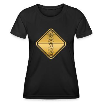 First name Ramona - Women's Functional T-Shirt - black - Front - AI Model Female 172 light (172cm)