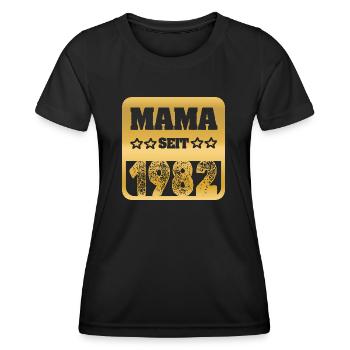 Mutter 1982 - Frauen Funktions-T-Shirt - Schwarz - Vorne - AI Model Female 172 light (172cm)
