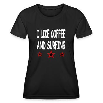 Coffee - Women's Functional T-Shirt - black - Front - AI Model Female 172 light (172cm)