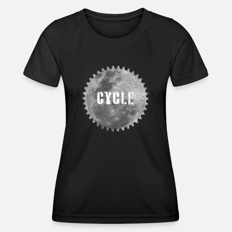 moon cycle ride - Women's Functional T-Shirt - black