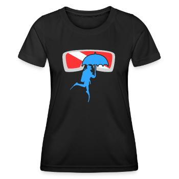 Oxygene Diving Exploration Scuba Diver Freediving - Frauen Funktions-T-Shirt - Schwarz - Vorne - AI Model Female 172 light (172cm)