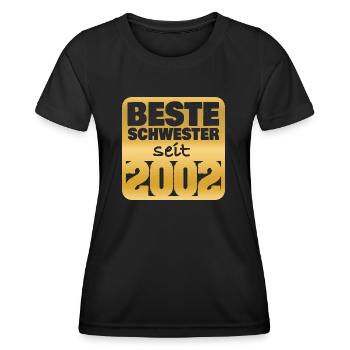2002 - T-shirt sport Femme - noir - Devant - AI Model Female 172 light (172cm)