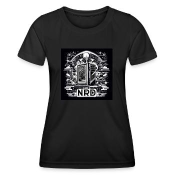 Nerd Stolz Black&White - Frauen Funktions-T-Shirt - Schwarz - Vorne - AI Model Female 172 light (172cm)