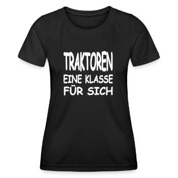 Traktoren - Frauen Funktions-T-Shirt - Schwarz - Vorne - AI Model Female 172 light (172cm)