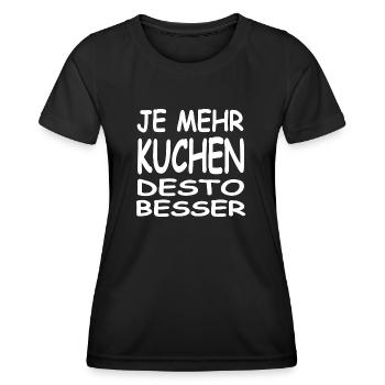 Gâteau - T-shirt sport Femme - noir - Devant - AI Model Female 172 light (172cm)