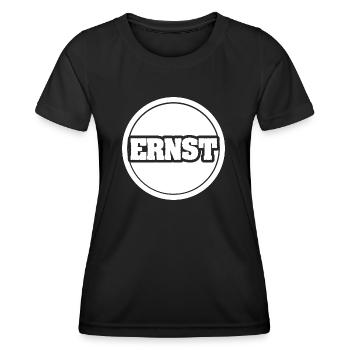 Ernst als Vorname - Frauen Funktions-T-Shirt - Schwarz - Vorne - AI Model Female 172 light (172cm)