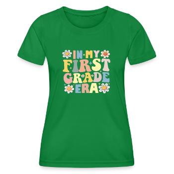 Enseignants élèves de 1ère année dans mon ère de première année - T-shirt sport Femme - vert - Devant - AI Model Female 172 dark (172cm)