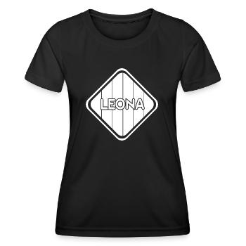 Cadeau pour Leona - T-shirt sport Femme - noir - Devant - AI Model Female 172 light (172cm)