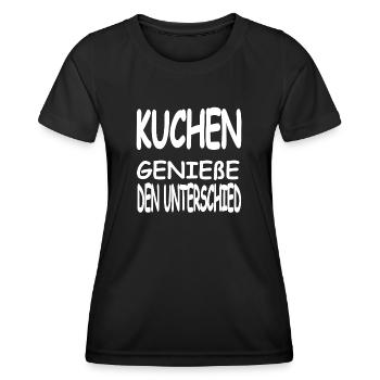 Gâteau - T-shirt sport Femme - noir - Devant - AI Model Female 172 light (172cm)