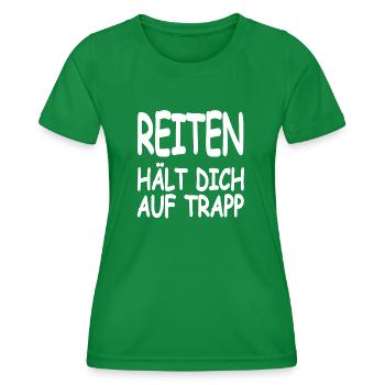 Chevaucher - T-shirt sport Femme - vert - Devant - AI Model Female 172 dark (172cm)
