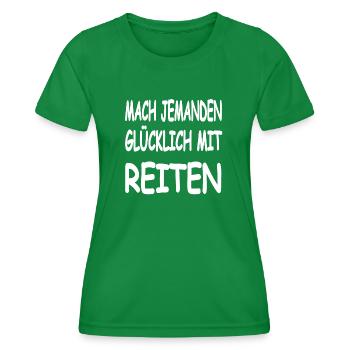 Chevaucher - T-shirt sport Femme - vert - Devant - AI Model Female 172 dark (172cm)