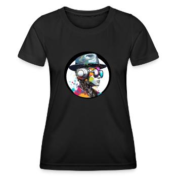 AVENIR ET ROBOTIQUE - T-shirt sport Femme - noir - Devant - AI Model Female 172 light (172cm)