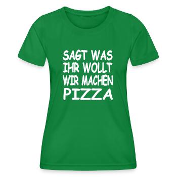 Pizza - Women's Functional T-Shirt - kelly green - Front - AI Model Female 172 dark (172cm)