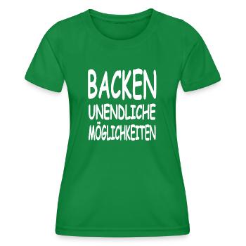 Bake - Women's Functional T-Shirt - kelly green - Front - AI Model Female 172 dark (172cm)
