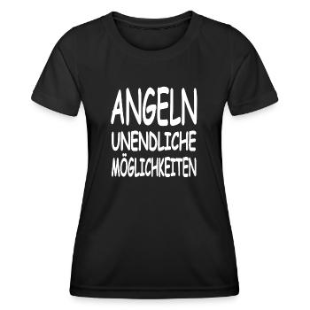 Angling - Women's Functional T-Shirt - black - Front - AI Model Female 172 light (172cm)