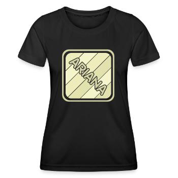 Mädchenname Ariana - Frauen Funktions-T-Shirt - Schwarz - Vorne - AI Model Female 172 light (172cm)