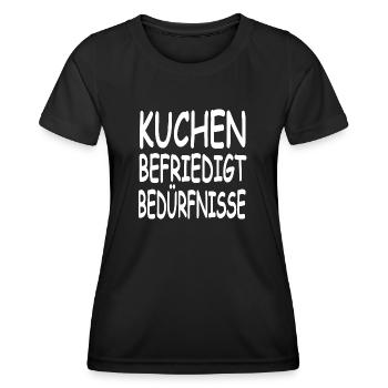 Gâteau - T-shirt sport Femme - noir - Devant - AI Model Female 172 light (172cm)