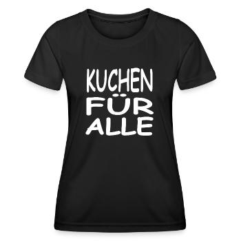 Kuchen - Frauen Funktions-T-Shirt - Schwarz - Vorne - AI Model Female 172 light (172cm)