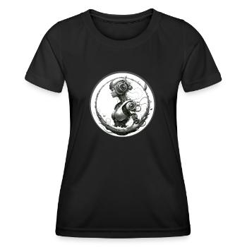 ROBOTER-FRAU - Frauen Funktions-T-Shirt - Schwarz - Vorne - AI Model Female 172 light (172cm)