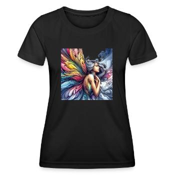 Flügel der Schmetterlingsfee - Frauen Funktions-T-Shirt - Schwarz - Vorne - AI Model Female 172 light (172cm)