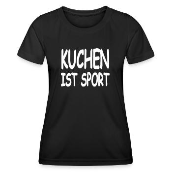 Kuchen - Frauen Funktions-T-Shirt - Schwarz - Vorne - AI Model Female 172 light (172cm)
