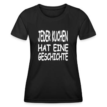 Kuchen - Frauen Funktions-T-Shirt - Schwarz - Vorne - AI Model Female 172 light (172cm)