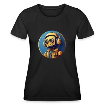 TEEN ROBOT - Women's Functional T-Shirt - black - Front - AI Model Female 172 light (172cm)