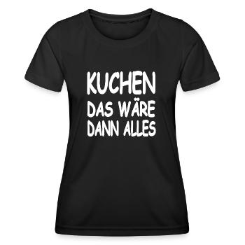Kuchen - Frauen Funktions-T-Shirt - Schwarz - Vorne - AI Model Female 172 light (172cm)
