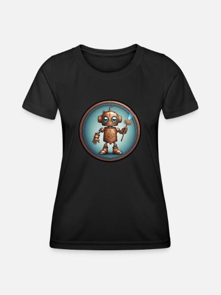 ROBOT FLASHLIGHT - Women's Functional T-Shirt - black