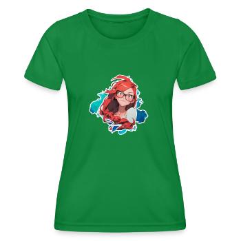 Madame Soline what ? - T-shirt sport Femme - vert - Devant - AI Model Female 172 dark (172cm)